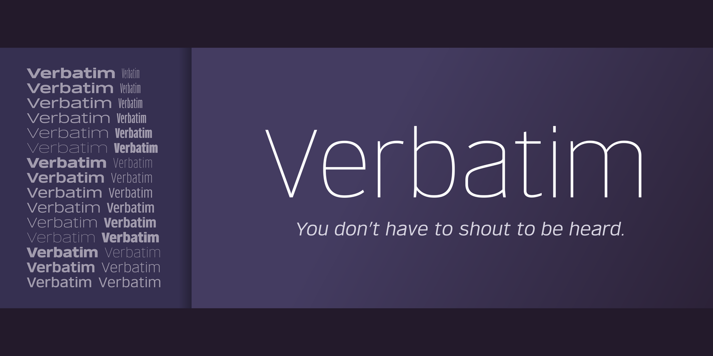 Verbatim Narrow